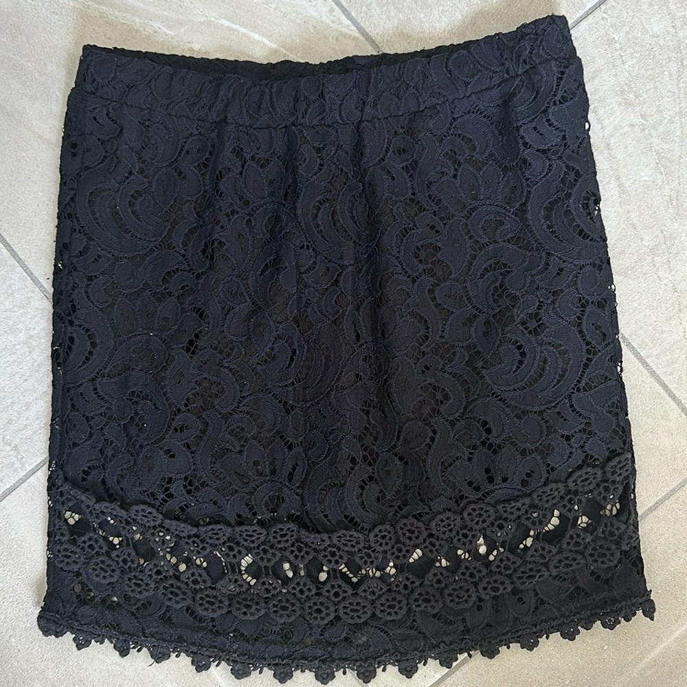 Black lace skirt